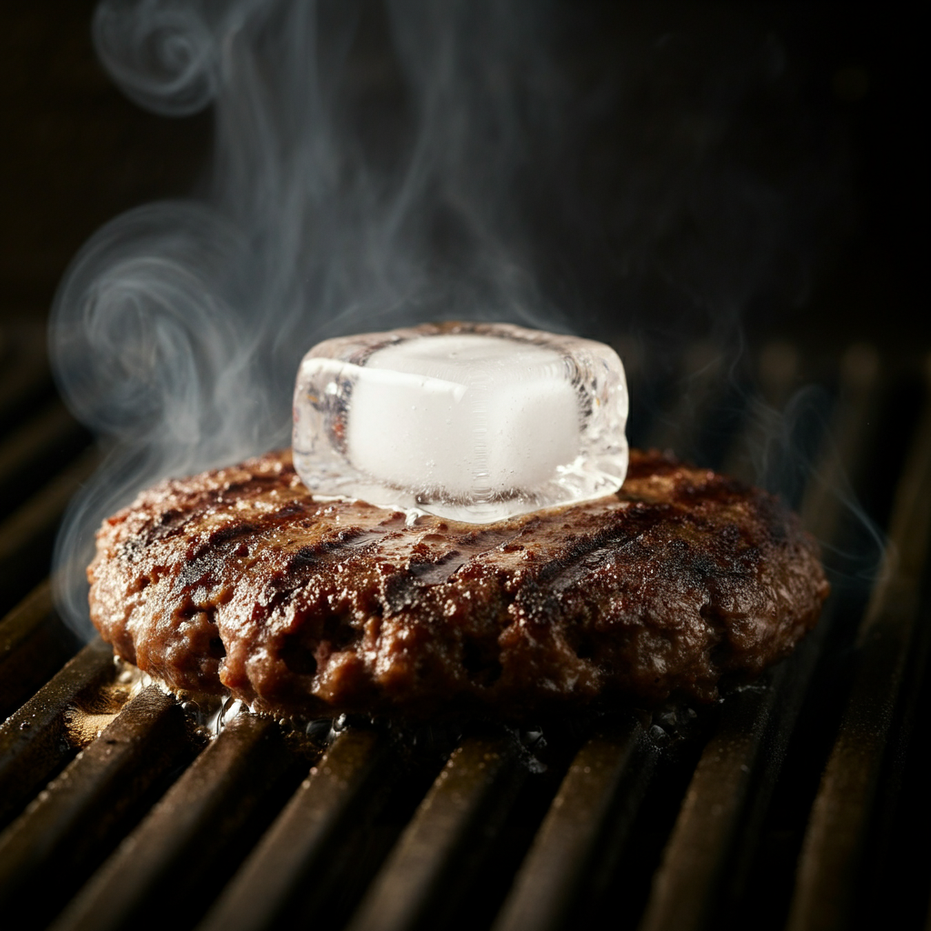 Perfect Your Burgers with an Ice Cube